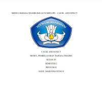 Image of Modul Bahasa Inggris Kelas XI Semester 2 Cause and Effect